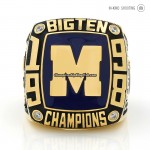 1998 Michigan Wolverines Big Ten Championship Ring (Silver)